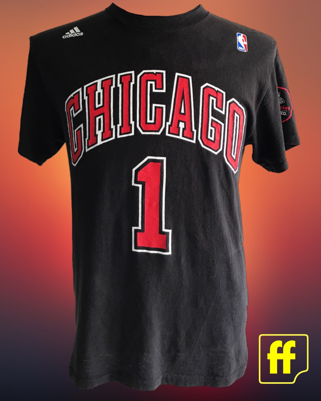 esfuerzo liebre Comparable Adidas Chicago Bulls 1 Derrick Rose Black NBA T-Shirts (Sold) – Fui Fa  Bundle @2022